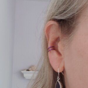 Ear cuff purple niobium